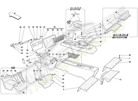 a part diagram from the Ferrari 430 parts catalogue