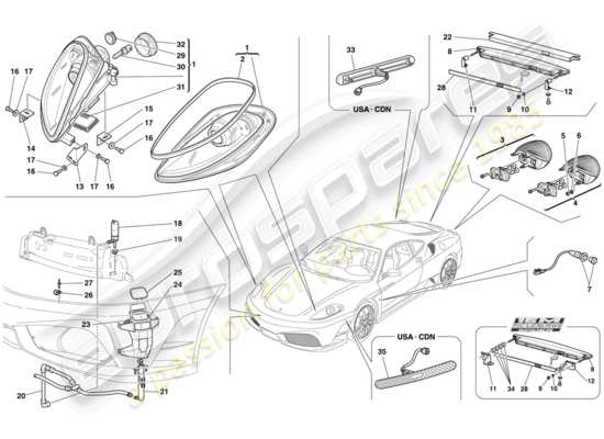 a part diagram from the Ferrari 430 parts catalogue