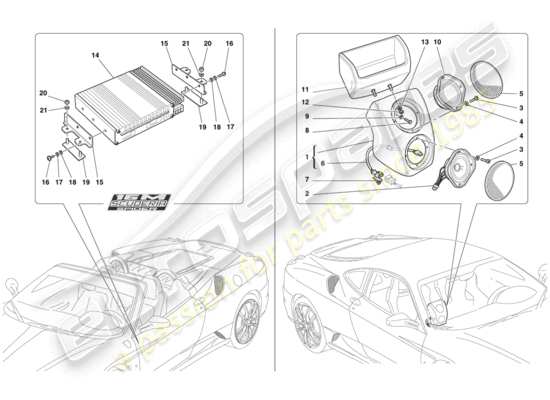 a part diagram from the Ferrari F430 Scuderia Spider 16M (Europe) parts catalogue