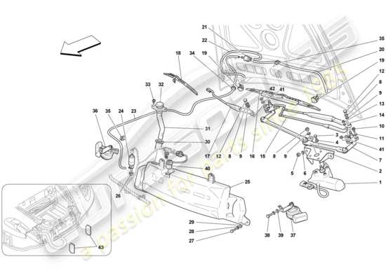 a part diagram from the Ferrari F430 Scuderia Spider 16M (RHD) parts catalogue