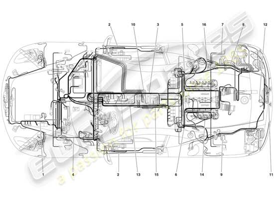 a part diagram from the Ferrari F430 Scuderia Spider 16M (RHD) parts catalogue