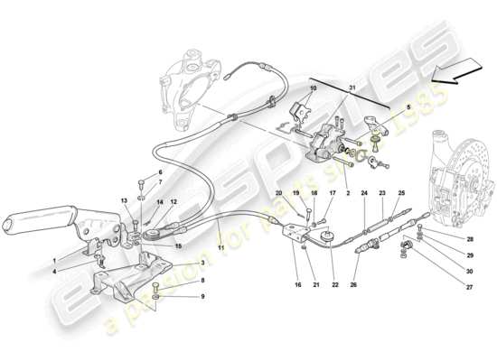 a part diagram from the Ferrari F430 Scuderia Spider 16M (USA) parts catalogue