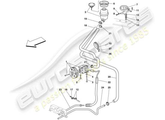 a part diagram from the Ferrari F430 Scuderia Spider 16M (USA) parts catalogue