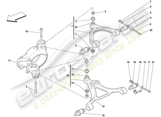 a part diagram from the Ferrari F430 Scuderia Spider 16M (USA) parts catalogue
