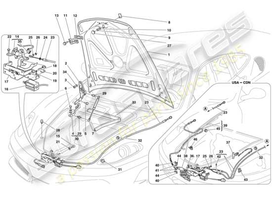 a part diagram from the Ferrari F430 Scuderia Spider 16M (USA) parts catalogue