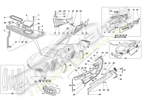 a part diagram from the Ferrari F430 Scuderia Spider 16M (USA) parts catalogue