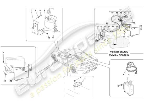 a part diagram from the Ferrari 430 parts catalogue