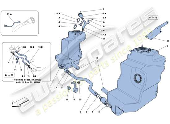 a part diagram from the Ferrari 458 Italia (Europe) parts catalogue