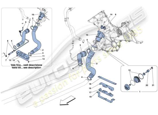 a part diagram from the Ferrari 458 parts catalogue