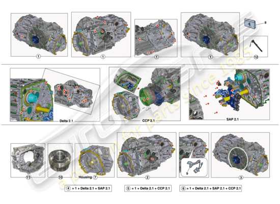 a part diagram from the Ferrari 458 Italia (Europe) parts catalogue