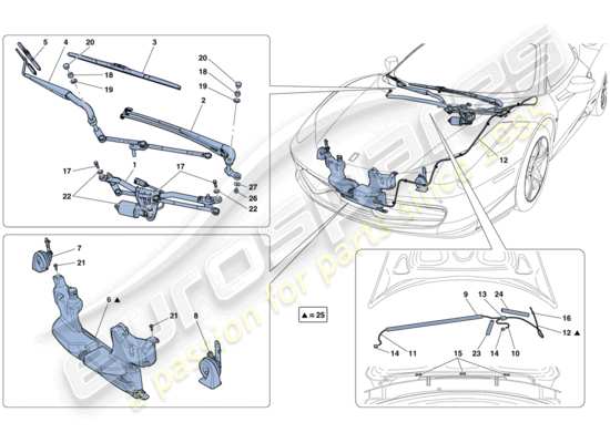 a part diagram from the Ferrari 458 parts catalogue