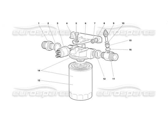 a part diagram from the Lamborghini Diablo parts catalogue