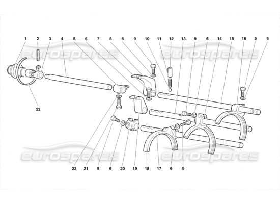 a part diagram from the Lamborghini Diablo SV (1998) parts catalogue