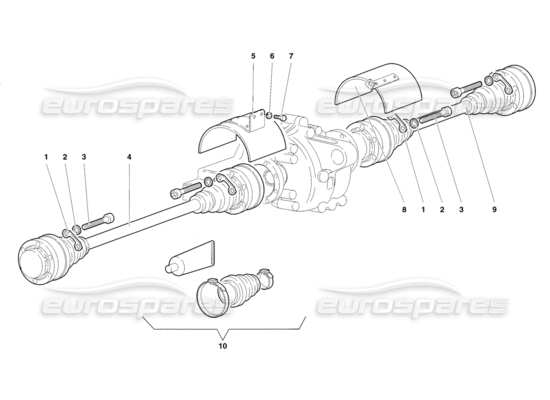 a part diagram from the Lamborghini Diablo parts catalogue