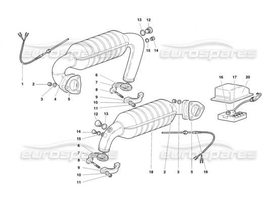 a part diagram from the Lamborghini Diablo SV (1998) parts catalogue