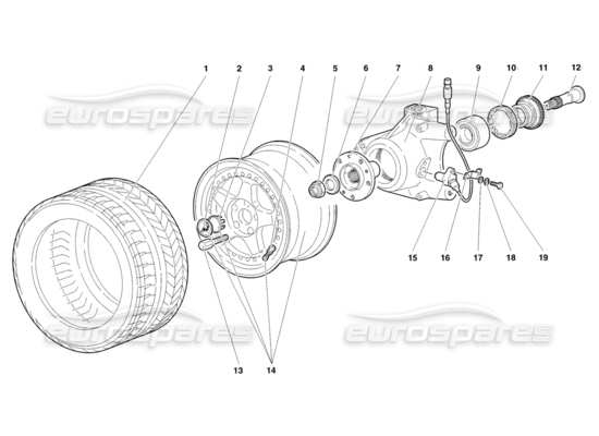 a part diagram from the Lamborghini Diablo parts catalogue