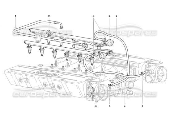 a part diagram from the Lamborghini Diablo SV (1998) parts catalogue