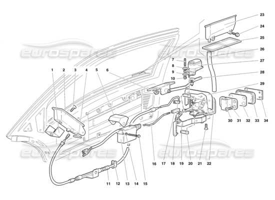 a part diagram from the Lamborghini Diablo parts catalogue