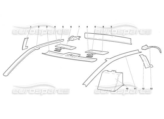 a part diagram from the Lamborghini Diablo SV (1998) parts catalogue