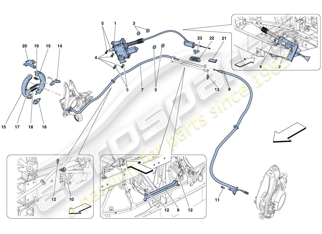 Ferrari 458 Italia (RHD) PARKING BRAKE CONTROL Parts Diagram