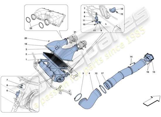 a part diagram from the Ferrari 458 parts catalogue