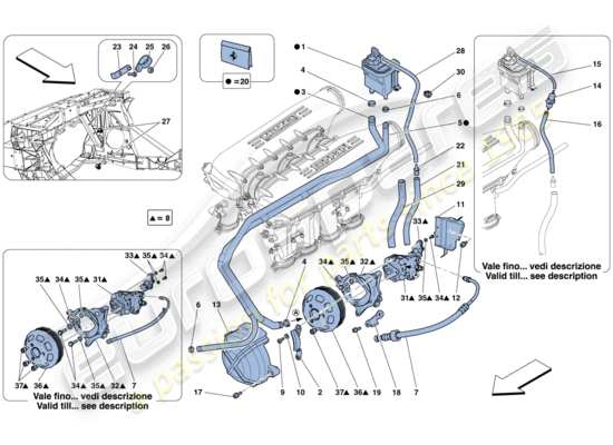 a part diagram from the Ferrari 458 parts catalogue