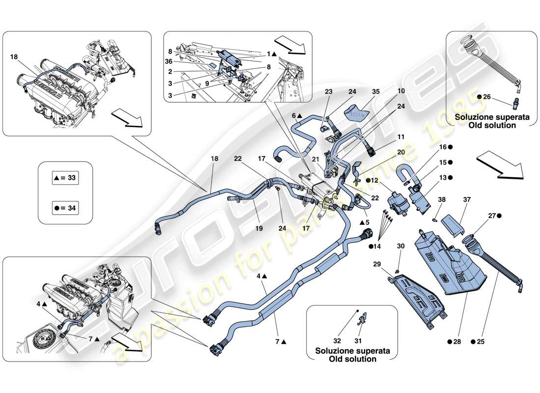 458 Italia (USA) EVAPORATIVE EMISSIONS CONTROL SYSTEM Parts