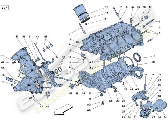 a part diagram from the Ferrari 458 parts catalogue