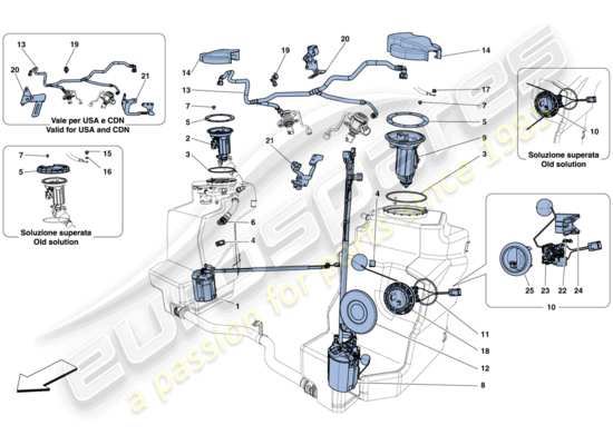 a part diagram from the Ferrari 458 parts catalogue