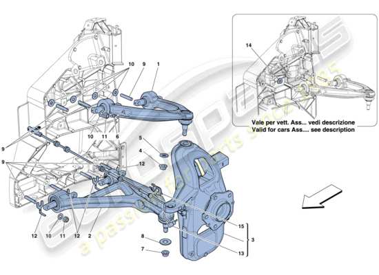 a part diagram from the Ferrari 458 parts catalogue