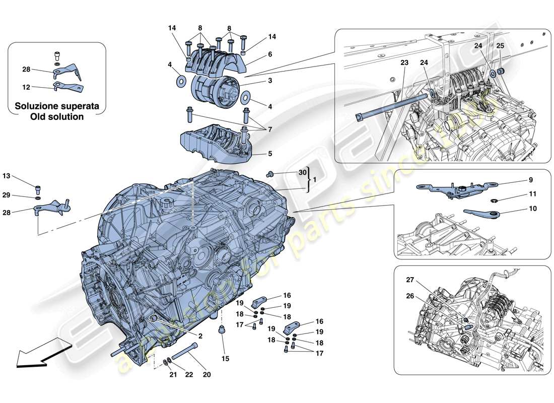 Ferrari 458 Spider (Europe) GEARBOX HOUSING Part Diagram