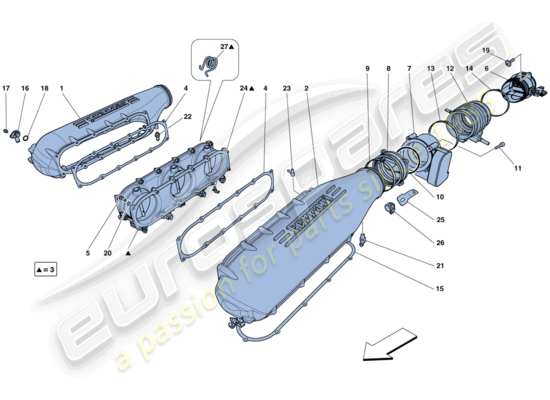 a part diagram from the Ferrari 458 Spider (Europe) parts catalogue