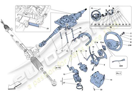 a part diagram from the Ferrari 458 Spider (Europe) parts catalogue