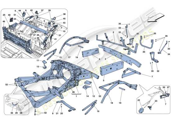 a part diagram from the Ferrari 458 parts catalogue