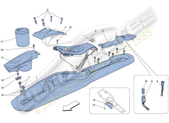 a part diagram from the Ferrari 458 parts catalogue