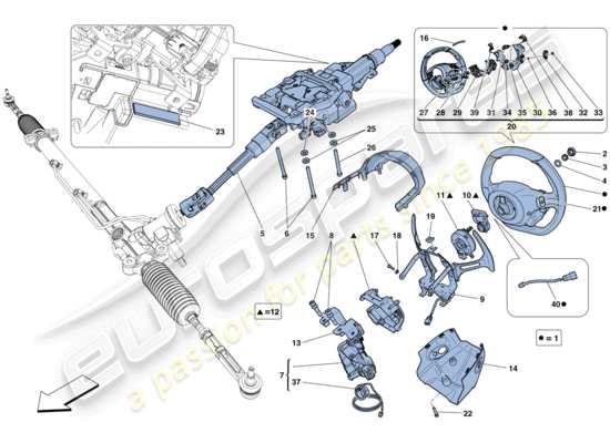 a part diagram from the Ferrari 458 parts catalogue