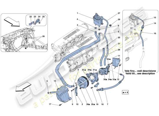 a part diagram from the Ferrari 458 parts catalogue