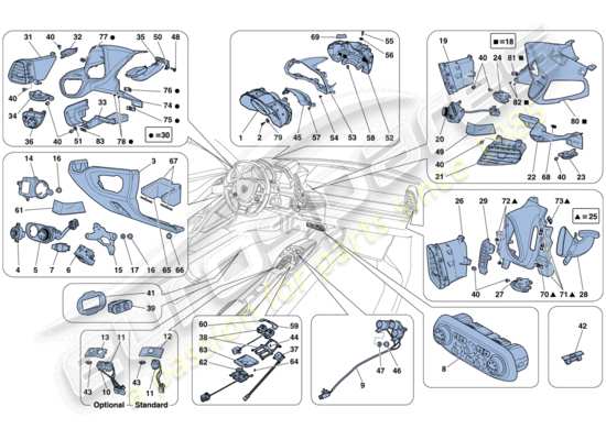 a part diagram from the Ferrari 458 parts catalogue