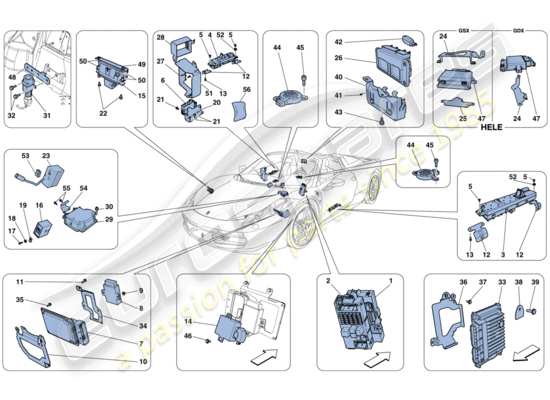 a part diagram from the Ferrari 458 parts catalogue