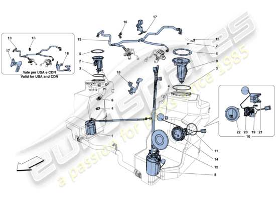 a part diagram from the Ferrari 458 parts catalogue