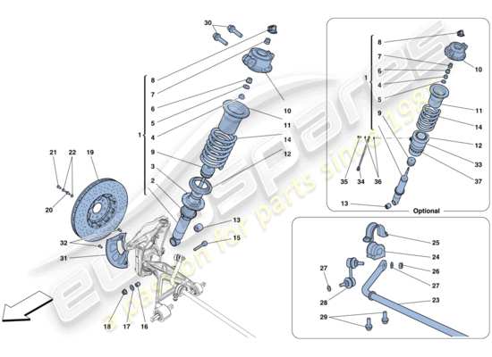 a part diagram from the Ferrari 458 parts catalogue