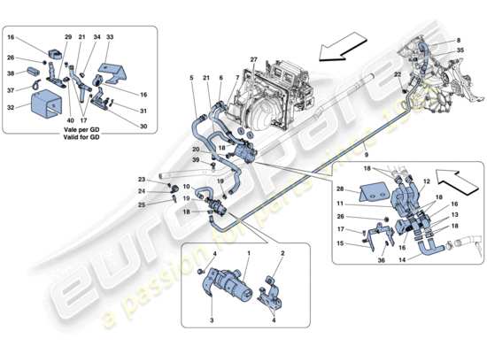 a part diagram from the Ferrari 458 parts catalogue