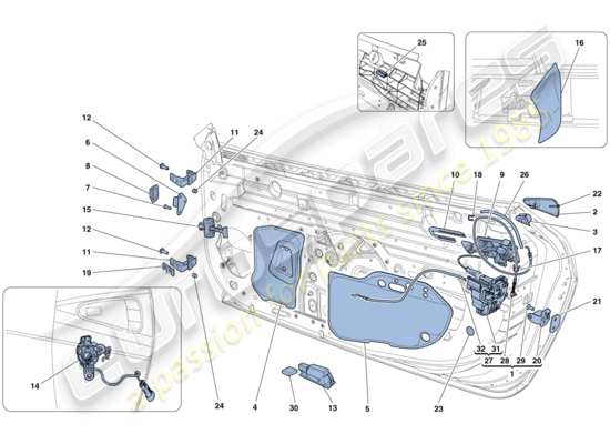 a part diagram from the Ferrari 458 Spider (USA) parts catalogue