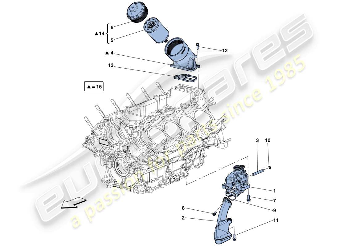 Ferrari California T (Europe) LUBRICATION: PUMP AND FILTER Parts Diagram