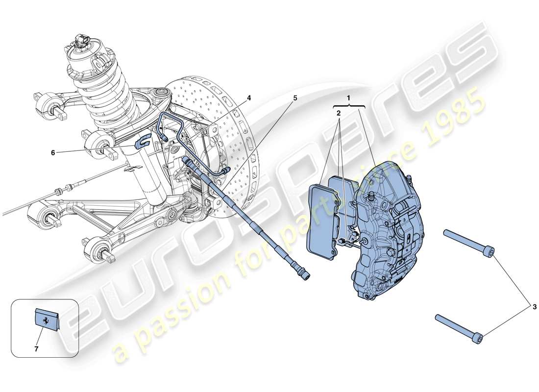 Ferrari California T (Europe) FRONT BRAKE CALLIPERS Parts Diagram