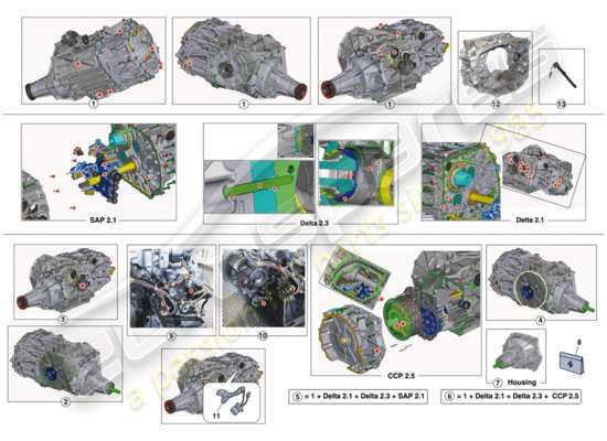 a part diagram from the Ferrari California parts catalogue