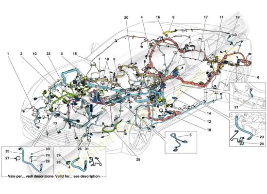 a part diagram from the Ferrari California parts catalogue