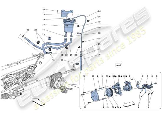 a part diagram from the Ferrari California parts catalogue