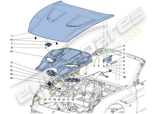 a part diagram from the Ferrari California parts catalogue