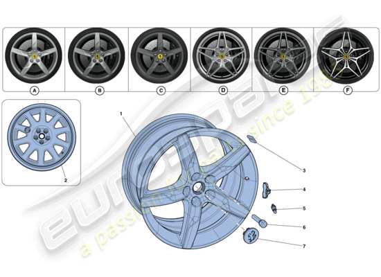 a part diagram from the Ferrari California T (RHD) parts catalogue